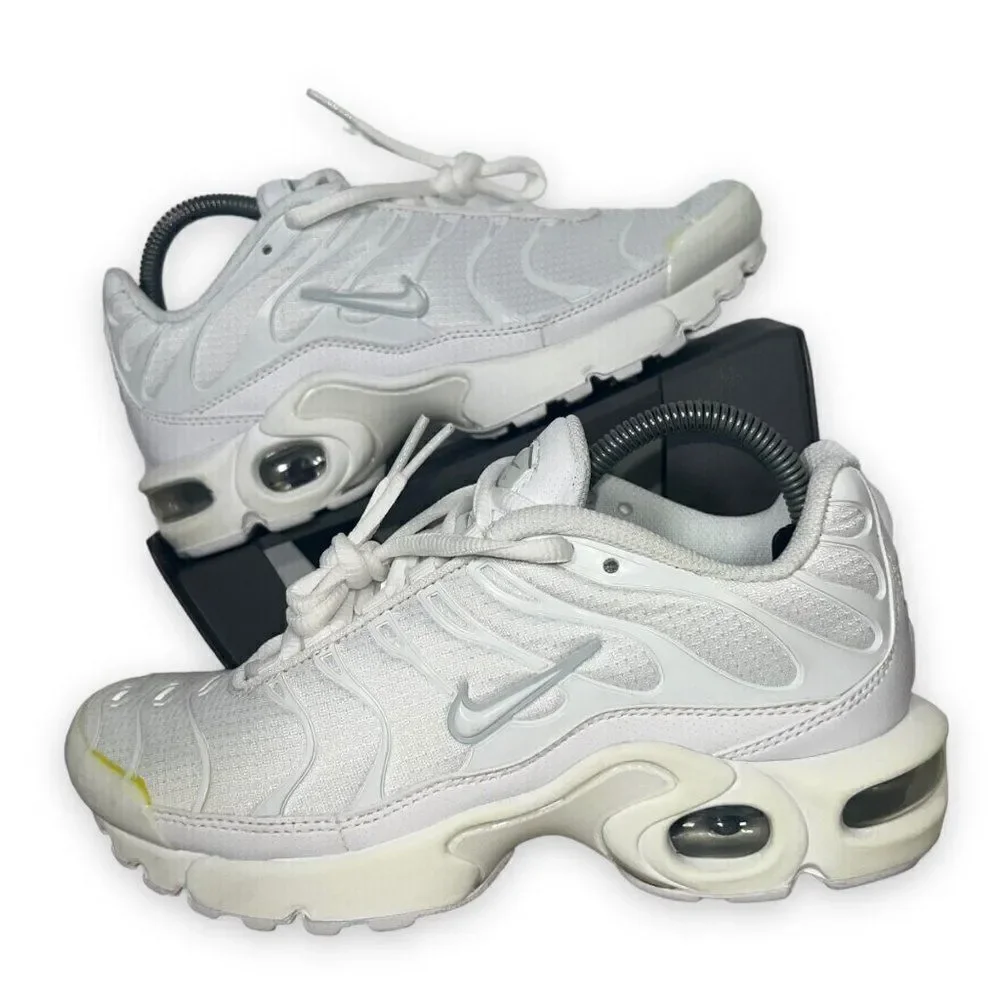 Nike Air Max Plus GS 'White Metallic Silver' AR1852-100 Youth 4.5 Women's 6